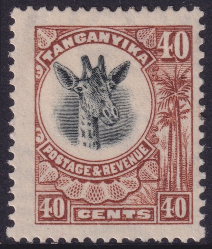 Tanganyika 1922 40c Yellow-Brown