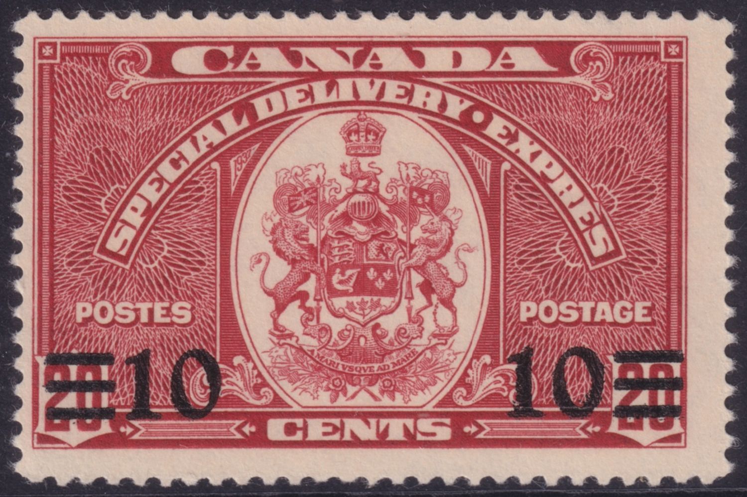 Canada 1939 10c on 20c Scarlet Special Delivery