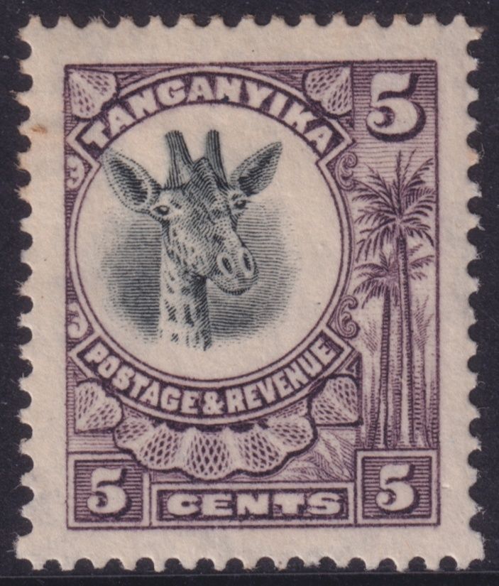 Tanganyika 1922 5c Slate-Purple