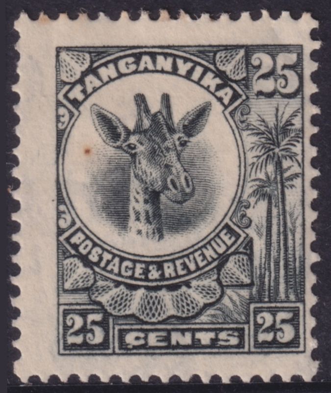 Tanganyika 1922 25c Black