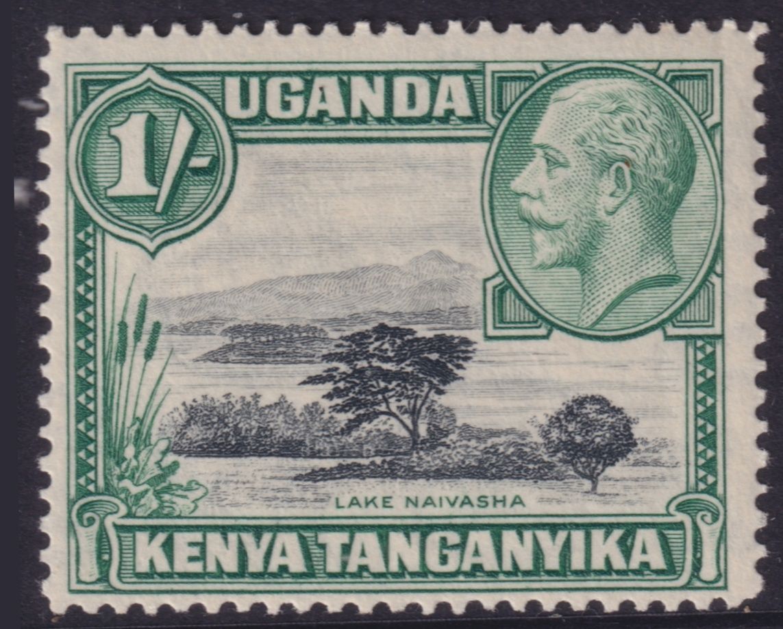 KUT 1935 1/- Black and Green