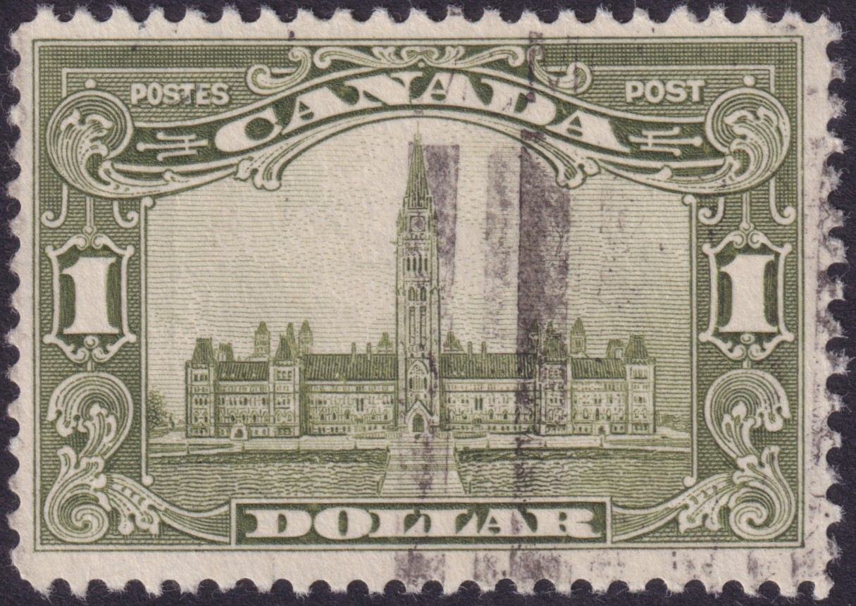 Canada 1929 $1 Olive-Green Parliament Buildings