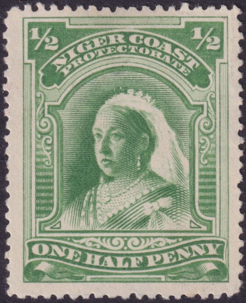 Niger Coast Protectorate 1894 ½d Yellow-Green