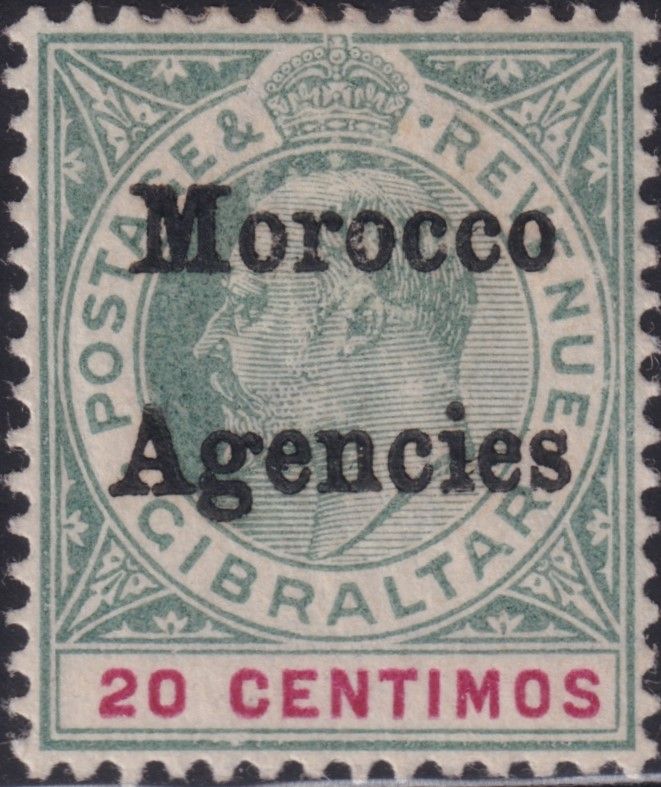 Morocco Agencies 1904 20c Grey-green and Carmine