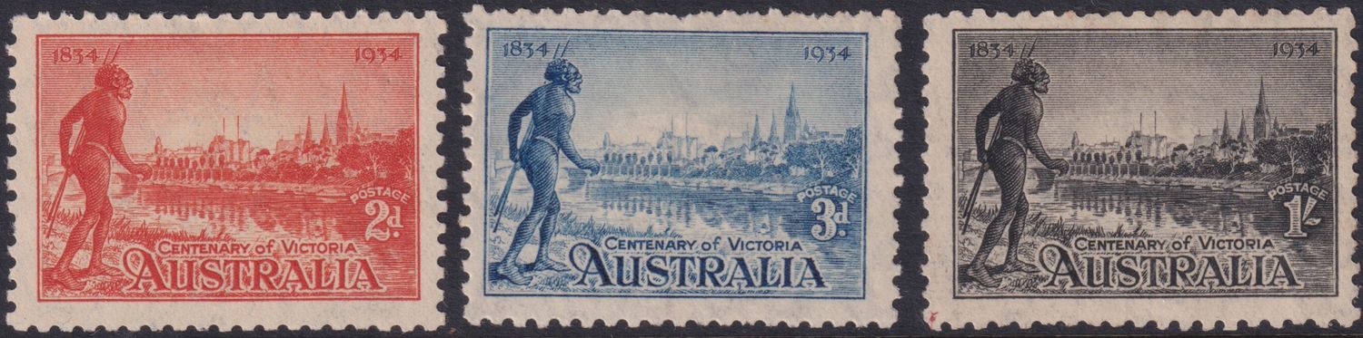 Australia 1934 Victoria Centenary Set Perf 10½ - See Notes