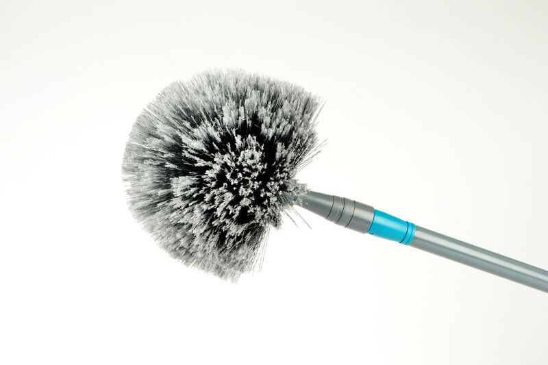 LINEA CLASSIC SPINBORSTEL ROND KUNSTVEZEL MET TELESCOPISCHE STEEL 150 CM - 62002224