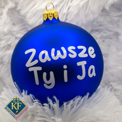 bombka szklana, niebieska bombka, niebieska matowa, bombka, święta, dekoracje, dekoracja, choinka