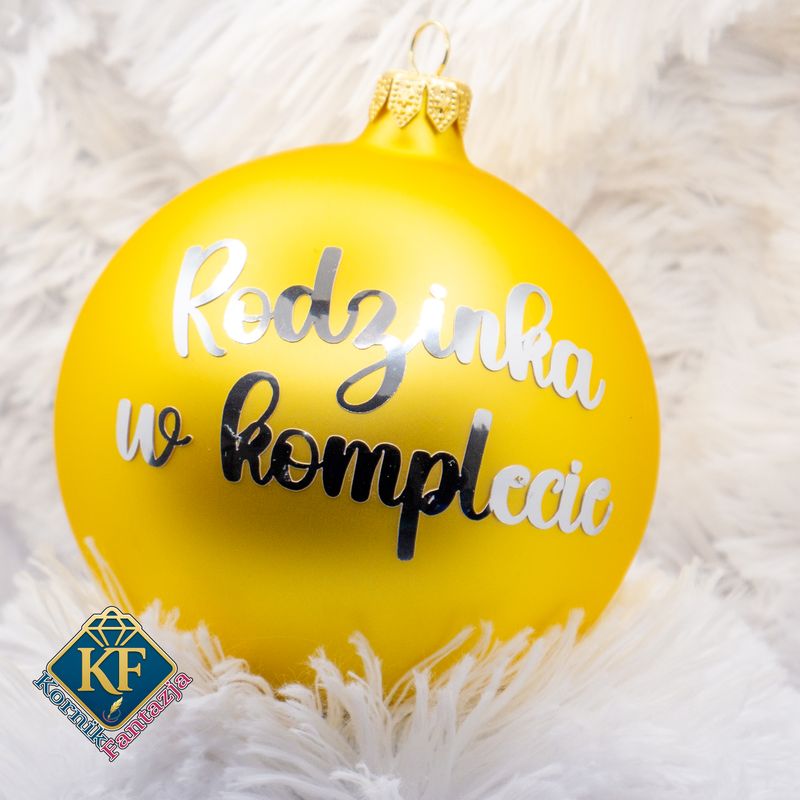 bombka szklana, złota bombka, złota matowa, żółta bombka, święta, dekoracje, dekoracja, choinka