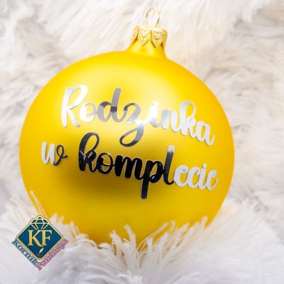 bombka szklana, złota bombka, złota matowa, żółta bombka, święta, dekoracje, dekoracja, choinka