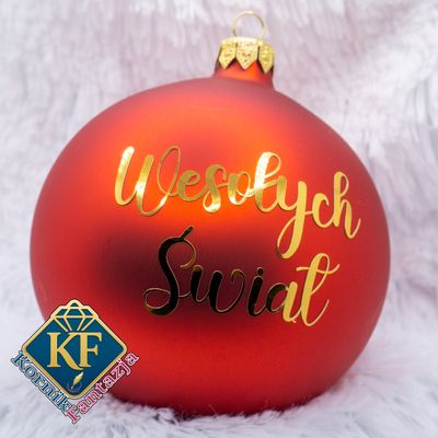 bombka szklana, czerwona bombka, czerwona matowa, bombka, święta, dekoracje, dekoracja, choinka