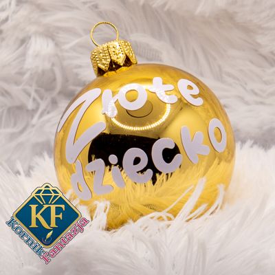 bombka szklana, złota bombka, złota lustrzana matowa, bombka, święta, dekoracje, dekoracja, choinka