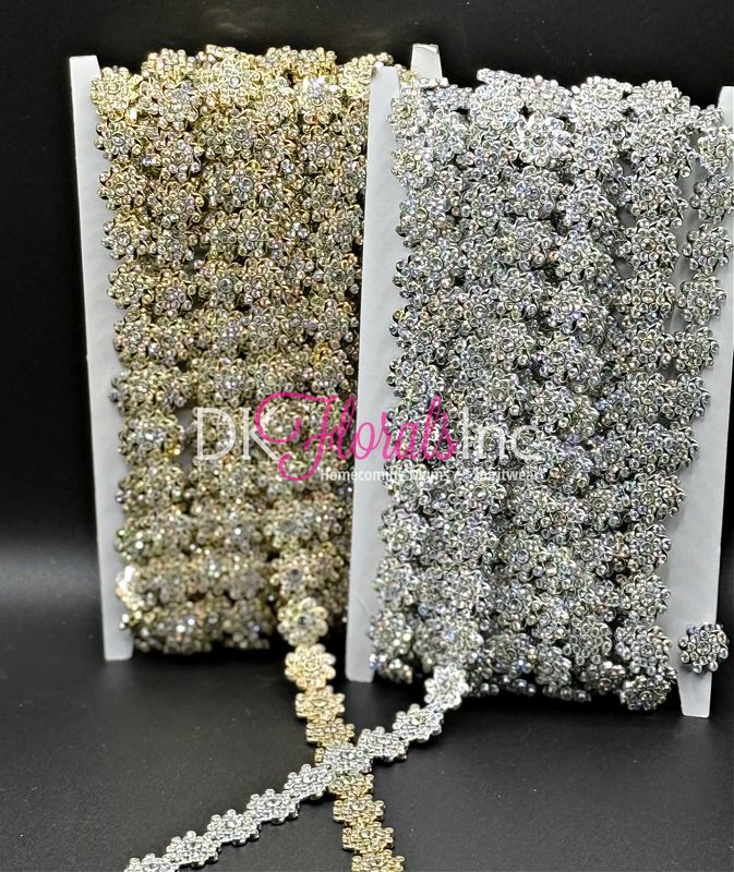 Small Flower Rhinestone Bling w/ Real stone