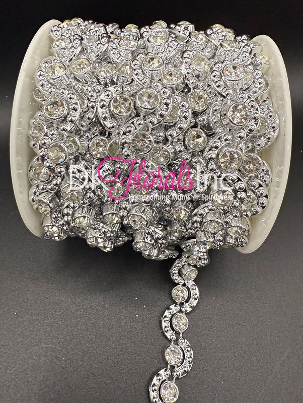 LARGE Wavy Rhinestone Bling w/ Real stone