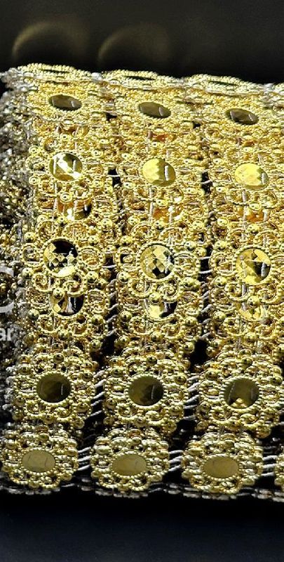 Brassy Gold Large Floral Bling Type 2