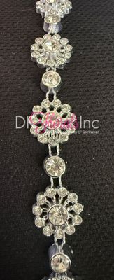Silver Petite Diamond Flower (SILVER only) Clear Stones