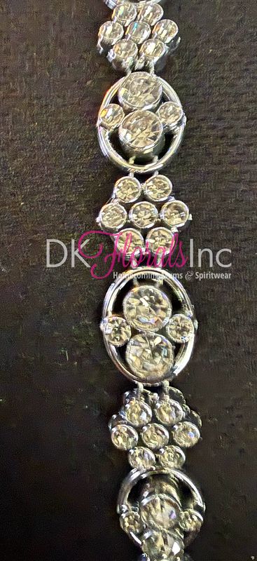 Clear Ovals Flower w/ Real stone