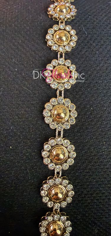 Gold Flowers w/Real stone (GOLD ONLY)