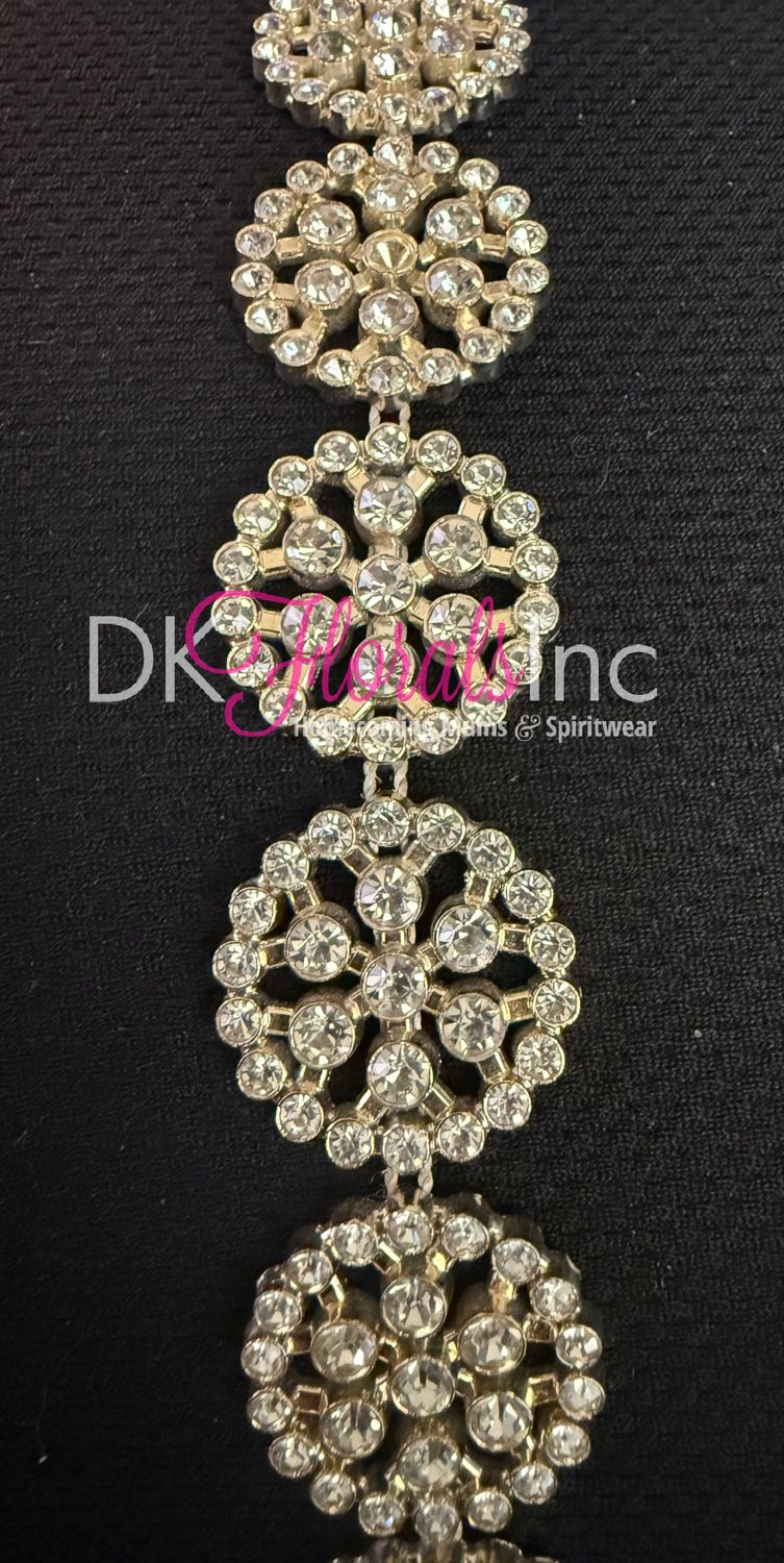 Medium Diamond Flower w/Real Stone