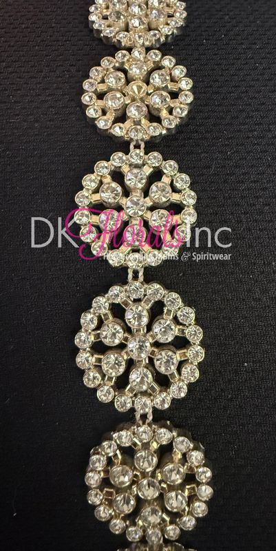 Medium Diamond Flower w/Real Stone