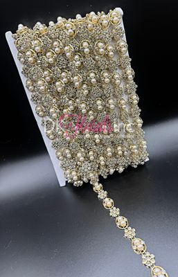 Pearl Oval Flower w/ Real stone