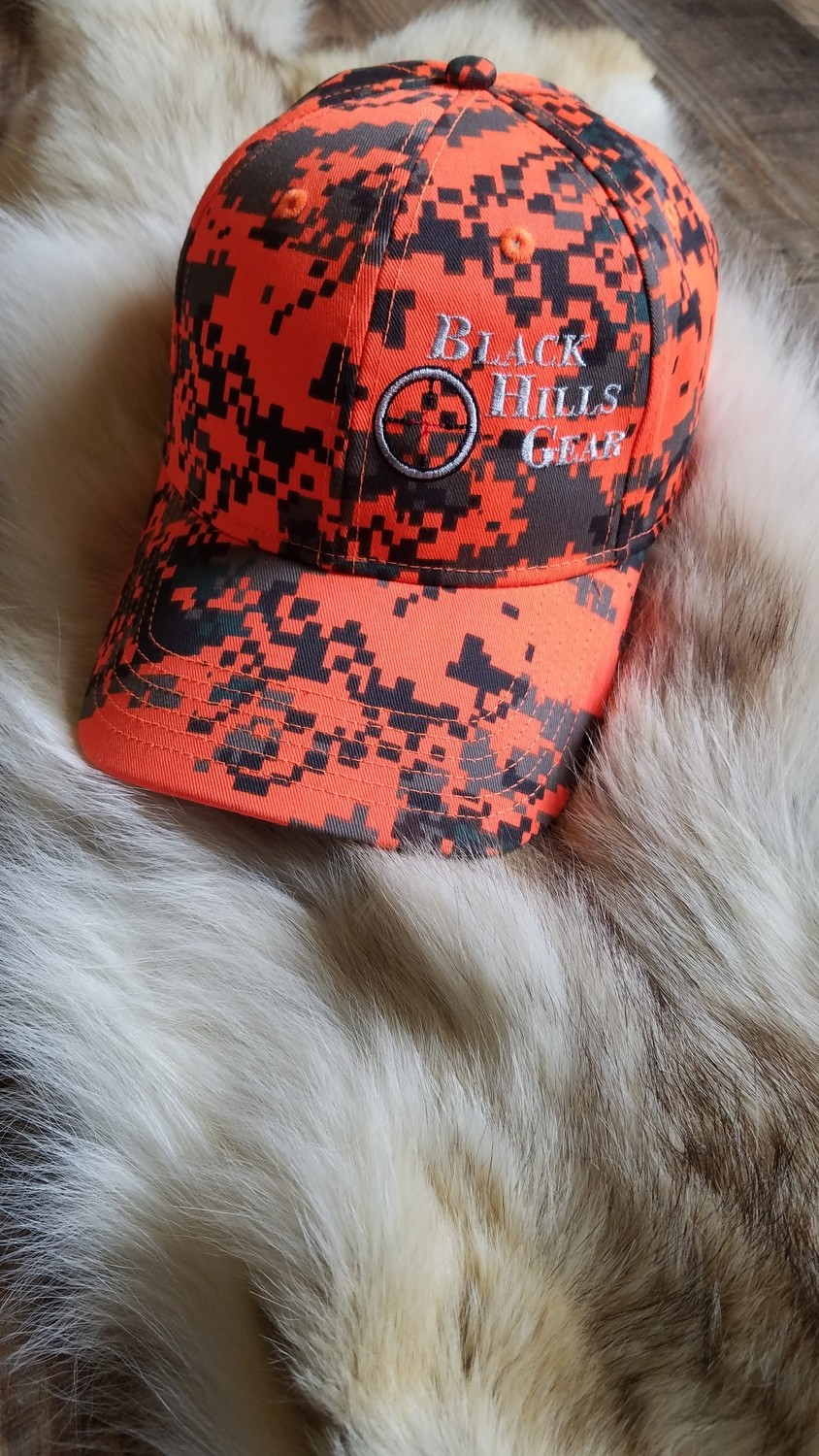 Black Hills Gear Digital Orange Hook and Loop Caps