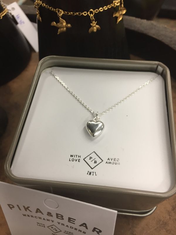 Pika and Bear Heart Necklace