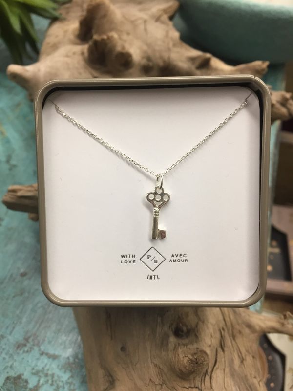 Pika and Bear Key necklace