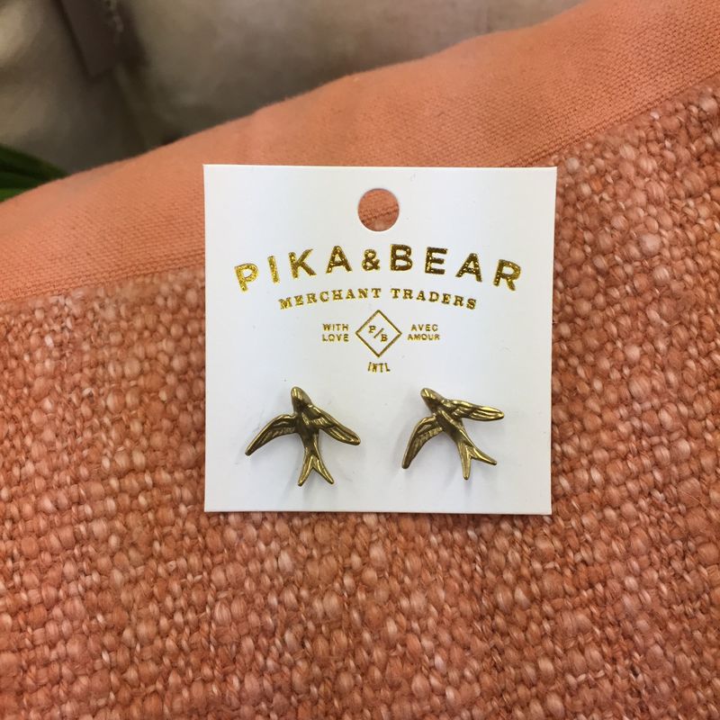 Pika and Bear Sparrow Earrings