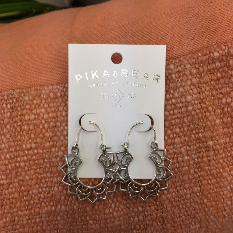 Pika and Bear Boho Flower Earrings