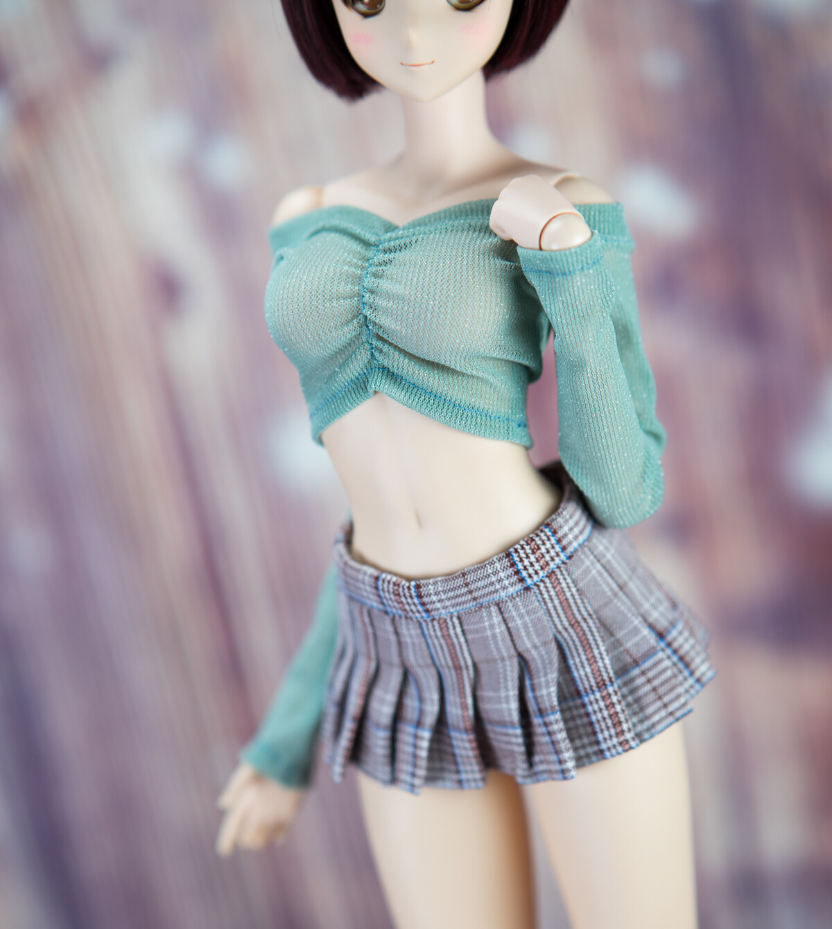 Gathered Crop Top - Green Gathered Crop Top - Green