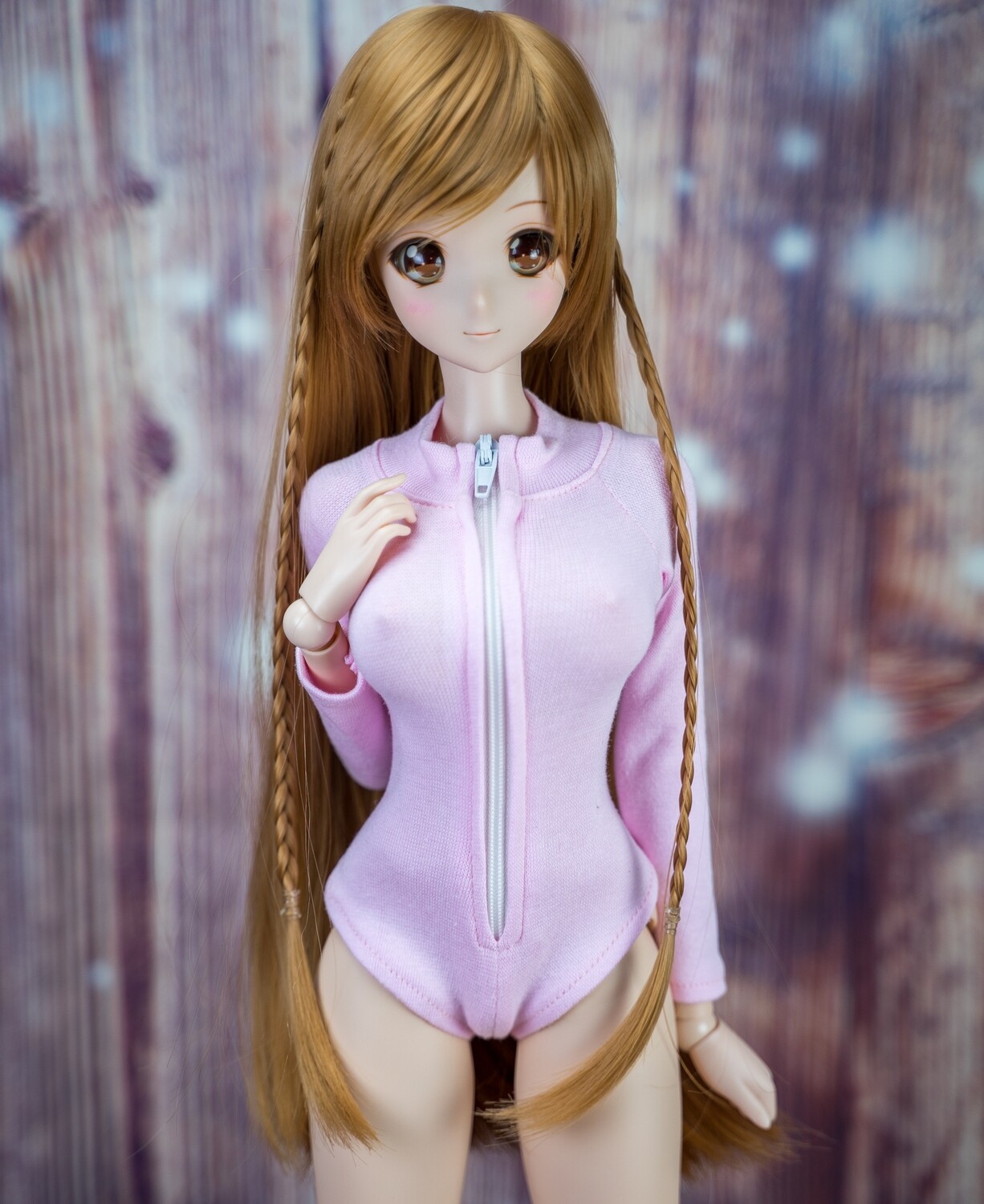 Front Zip Sweater Romper - Pink Front Zip Sweater Romper - Pink