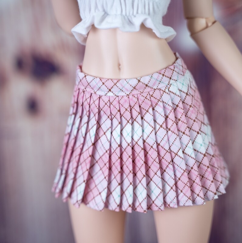 Pink & White Plaid Skirt Pink & White Plaid Skirt