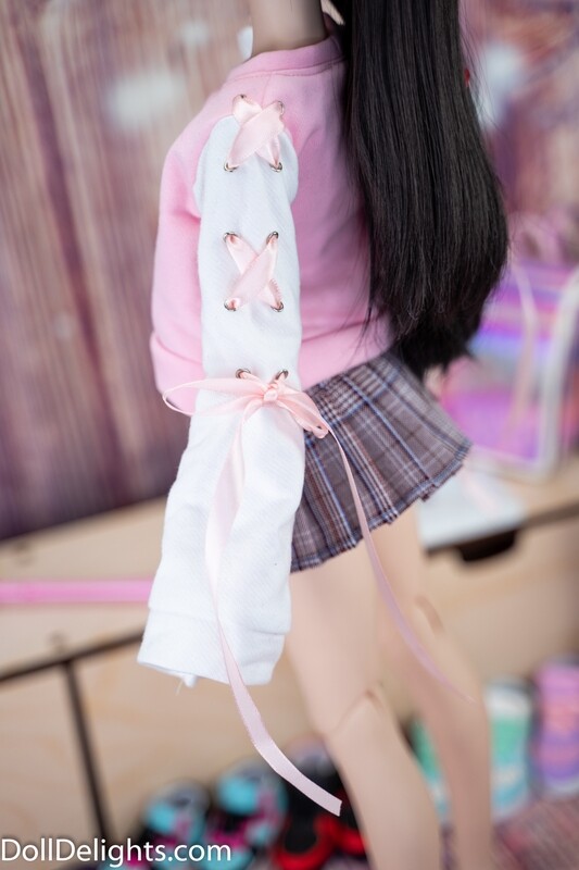 Baggy Ribbon Sleeve Sweatshirt - Milk