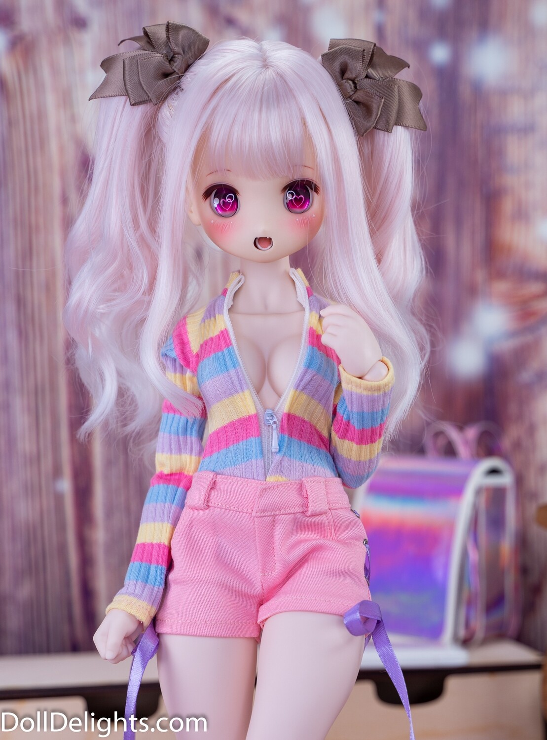Front Zip Sweater Romper - Rainbow Front Zip Sweater Romper - Rainbow