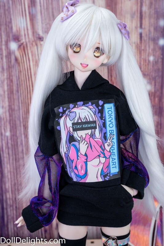 Tokyo Blackheart Hoodie Dress - "Stay Kawaii" - Black Tokyo Blackheart Hoodie Dress - "Stay Kawaii" - Black
