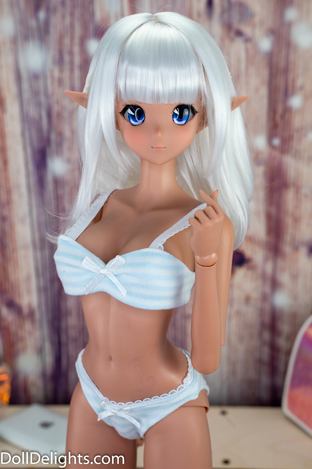 Basic Bra &amp; Panties Set - Blue Striped