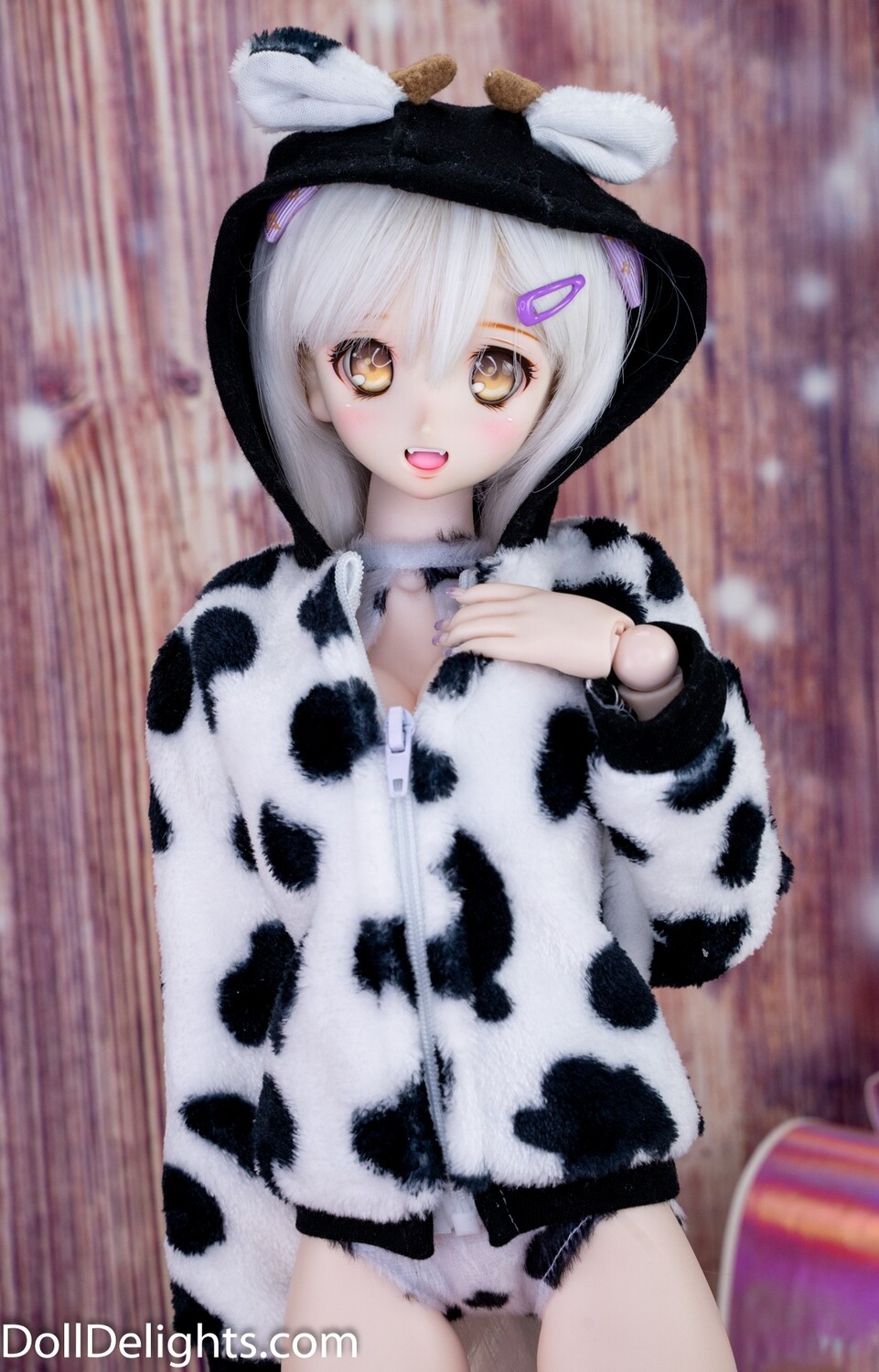 Furry Cow Print Hoodie Furry Cow Print Hoodie