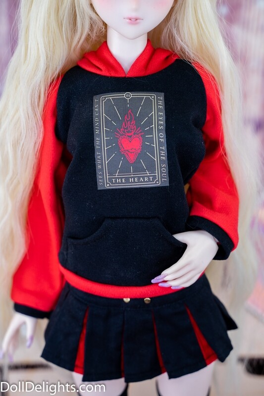 Tarot Card Black Hoodie - Heart