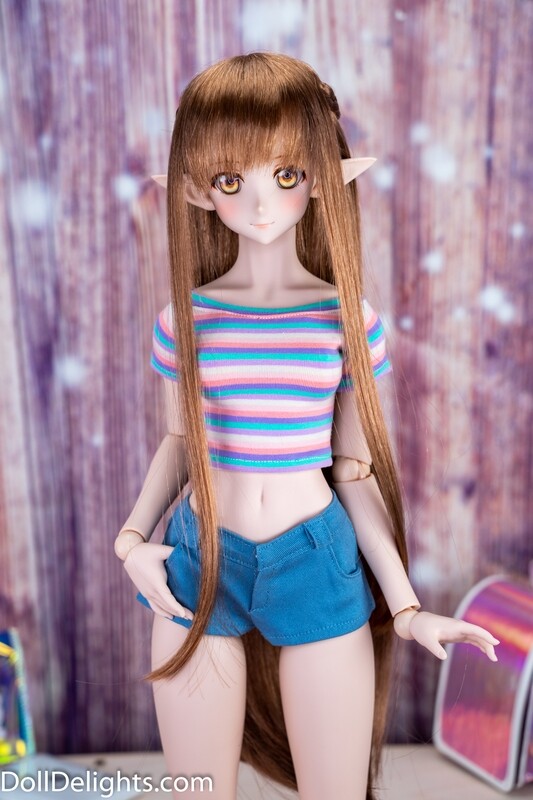 Rainbow Striped Basic Crop Rainbow Striped Basic Crop