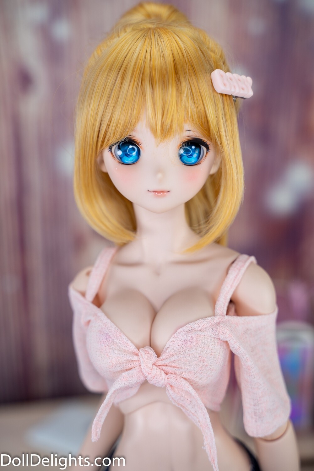 Tie Front Angel Top - Peach Tie Front Angel Top - Peach