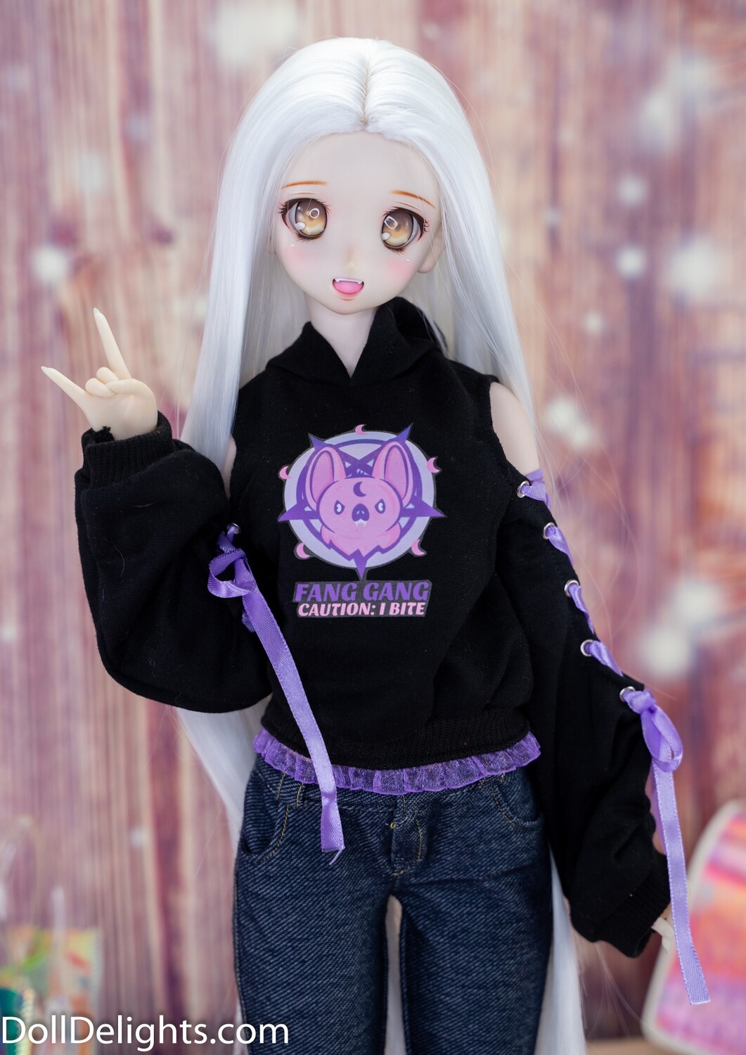 Fang Gang - Open Ribbon Sleeve Hoodie Fang Gang - Open Ribbon Sleeve Hoodie