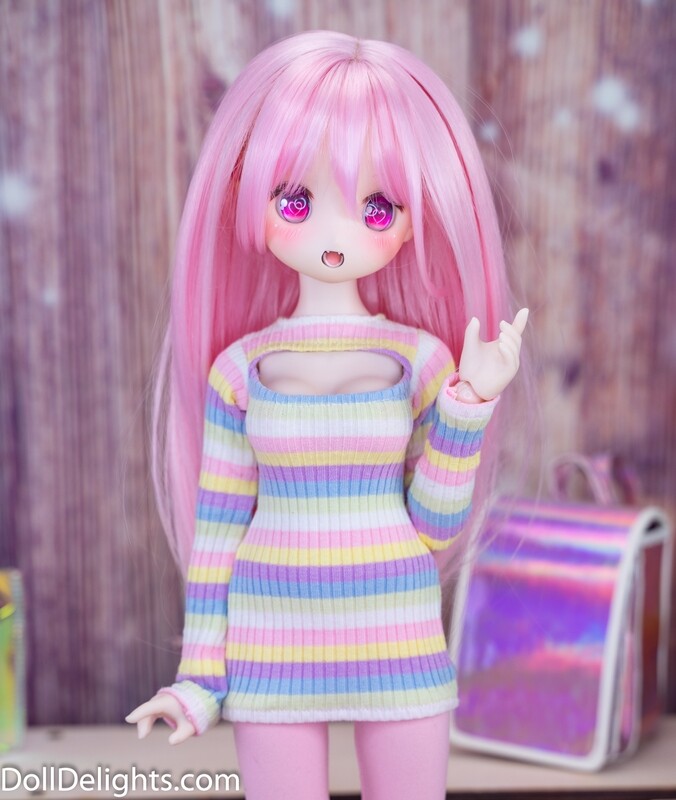 Rainbow Striped Cutout Dress