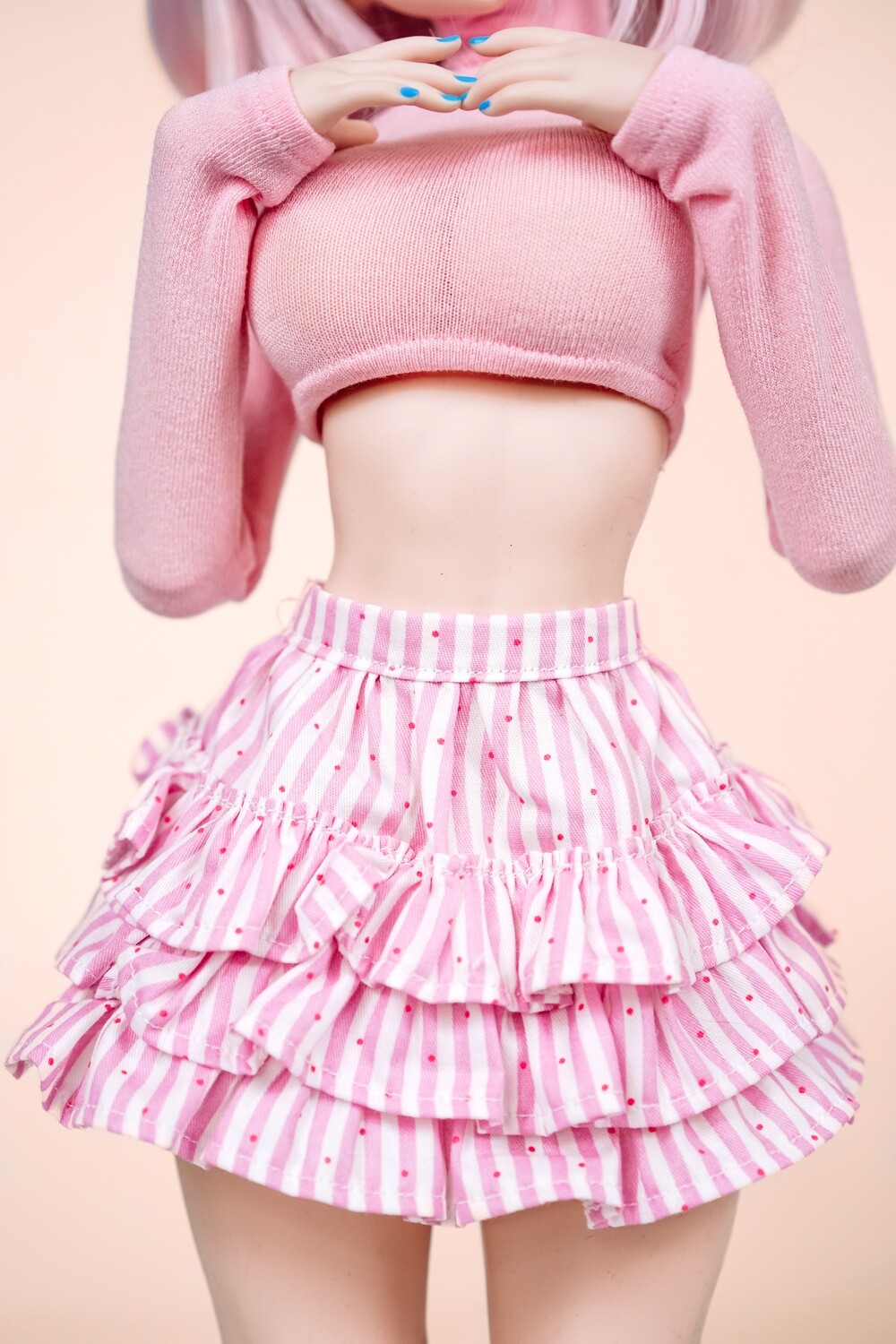 Pinstripe Sweetheart Skirt Pinstripe Sweetheart Skirt, Color: Pink