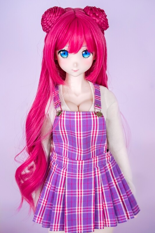 Plaid Overall Dress