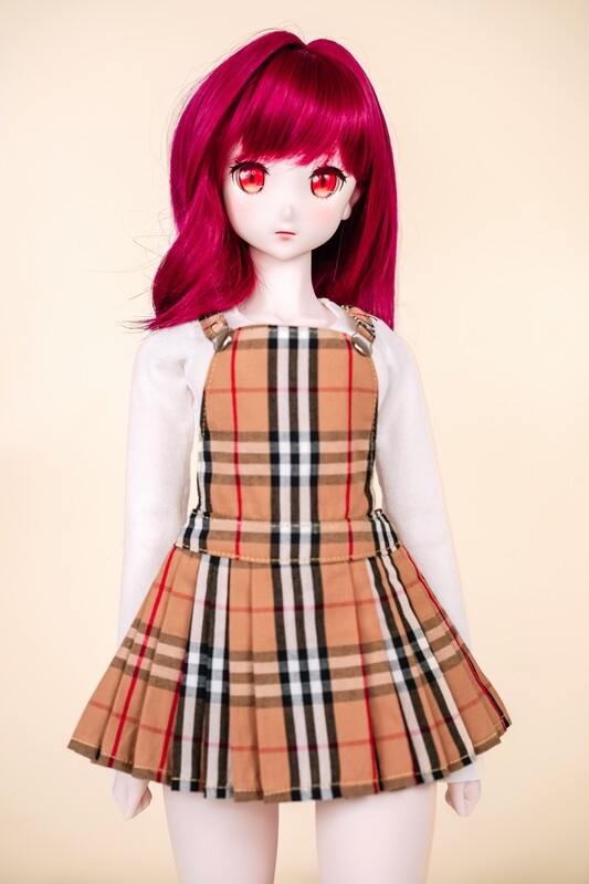 Plaid Overall Dress