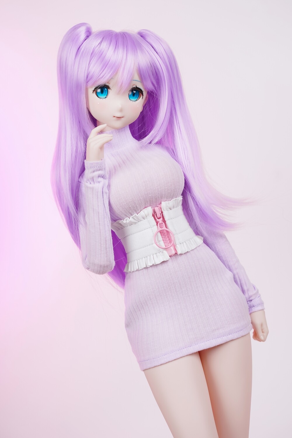 Ribbed Bodycon Dress Set - Purple Ribbed Bodycon Dress Set - Purple