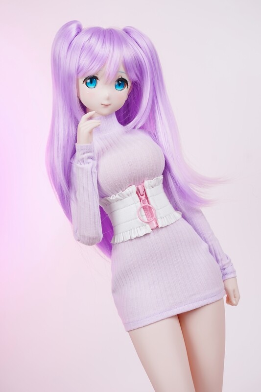 Ribbed Bodycon Dress Set - Purple