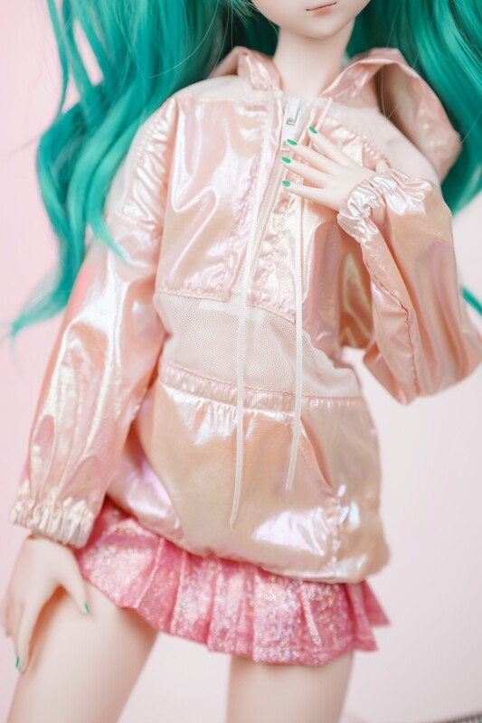 Cyber Hoodie - Pink / White Holo