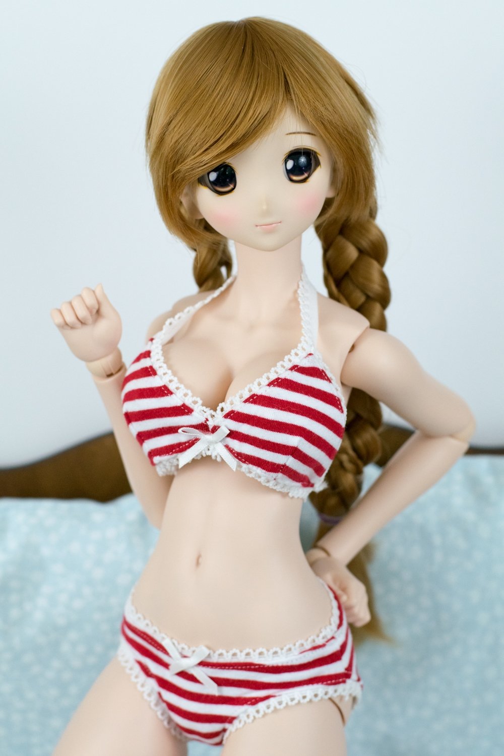 Cute Bow Bikini / Underwear Set Cute Bow Bikini / Underwear Set, Size / Style: DD/DDS - Red Striped