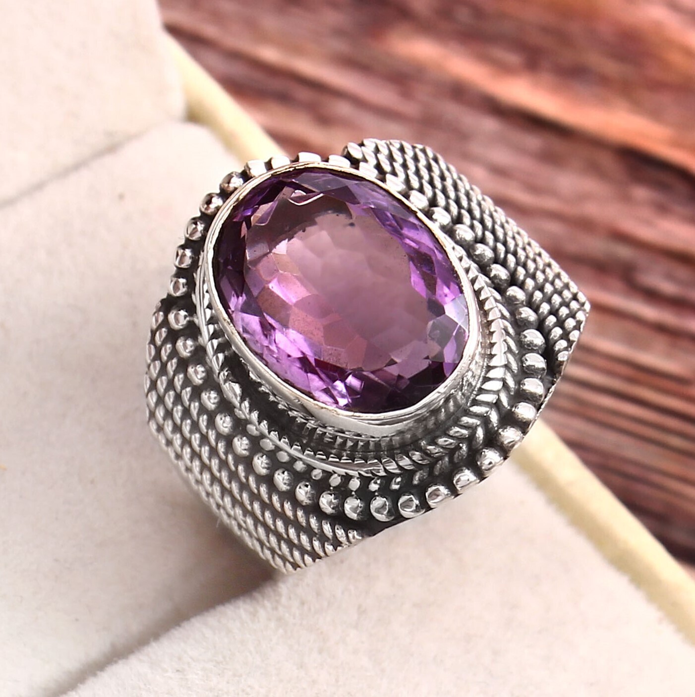 Vintage Style Amethyst Ring